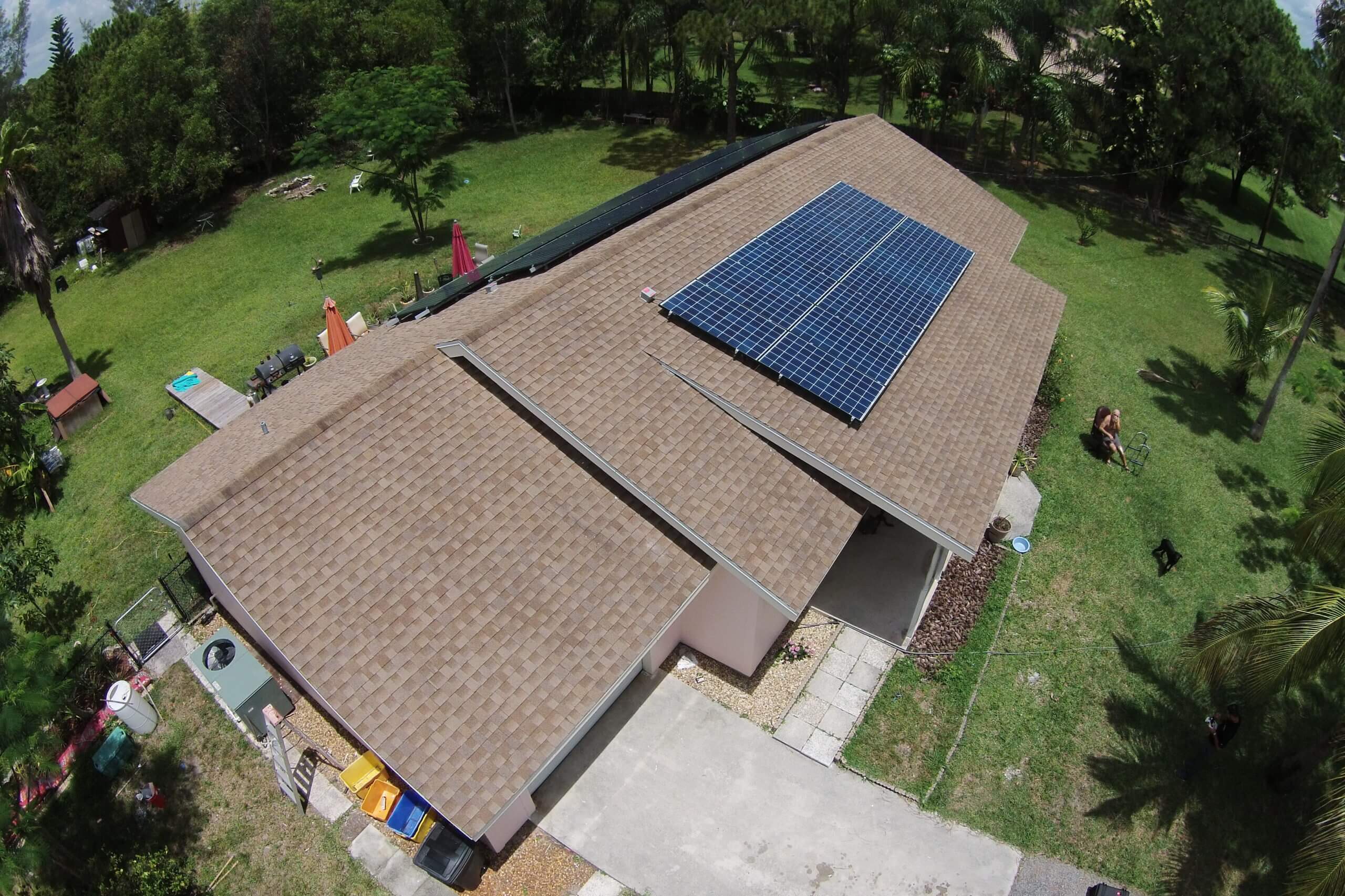 Solar panels in South Florida generating clean energy