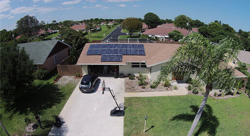 Solar panels installed in Broward County, Florida