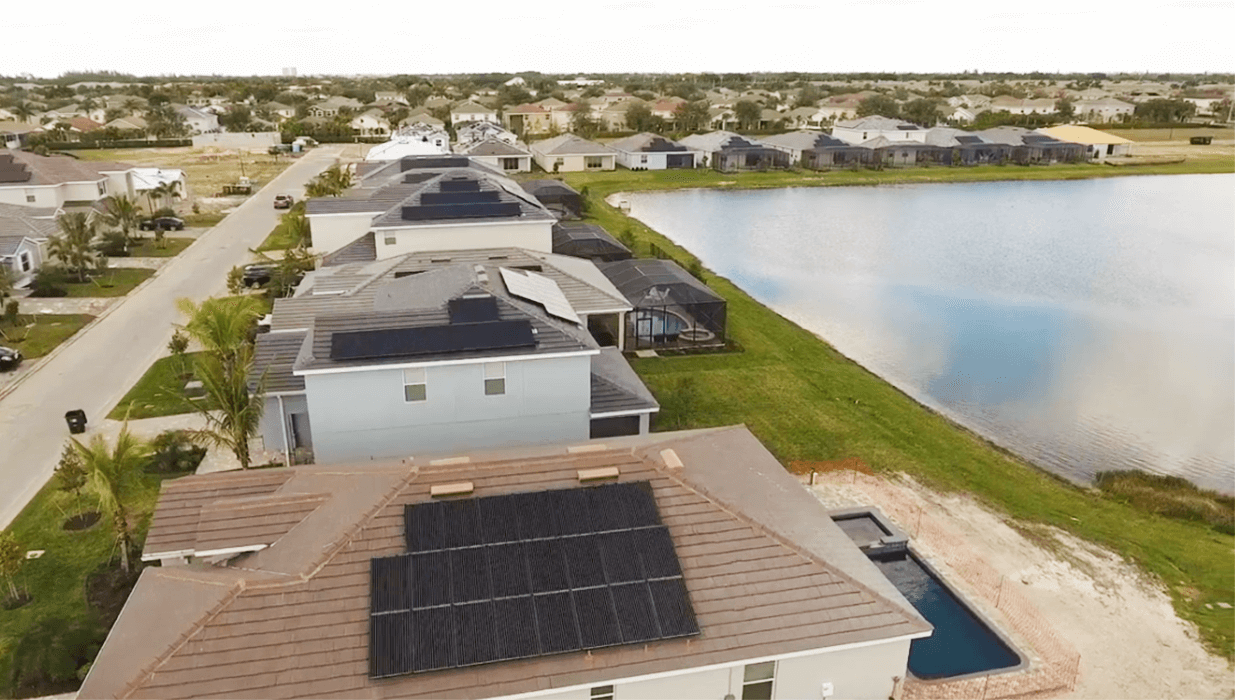 Residential solar power system in South Florida